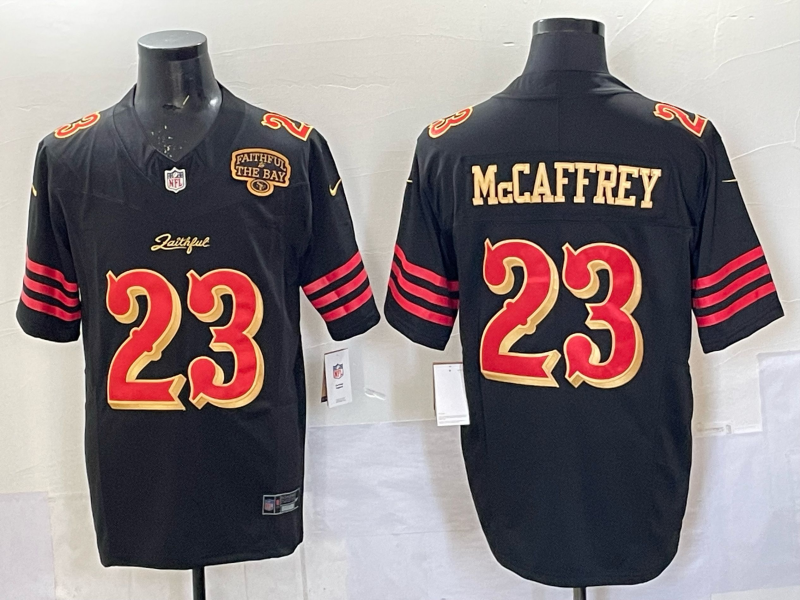 Men San Francisco 49ers #23 McCaffrey black Limited Nike NFL 2025 Jersey 09